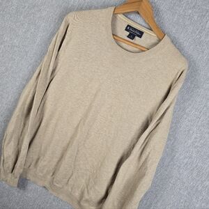 Brooks Brothers Supima Cotton Lightweight Sweater Tan Mens Sz XL